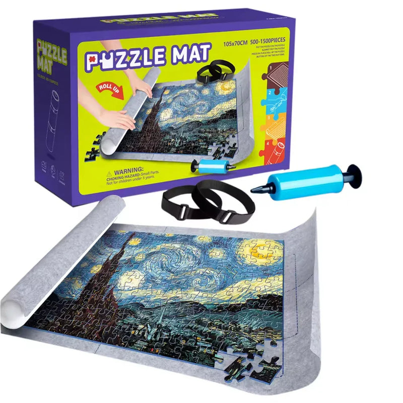 HKM-710163 Jigsaw Puzzle Roll-Up Mat for Up to 1500 Pieces - Ideal for All Ages