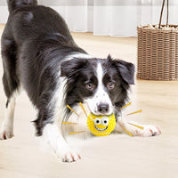 HKM-7103421 Smile Face Latex Dog Ball Toys - Durable, Squeaky Chewing Balls for Small to Medium Dogs and Cats