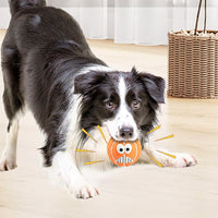 HKM-7103421 Smile Face Latex Dog Ball Toys - Durable, Squeaky Chewing Balls for Small to Medium Dogs and Cats