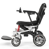 HKM-710355 Portable Aluminium Alloy Electric Wheelchair with Remote Control and Foldable Design, 150W Double Motors, Ideal for Mobility
