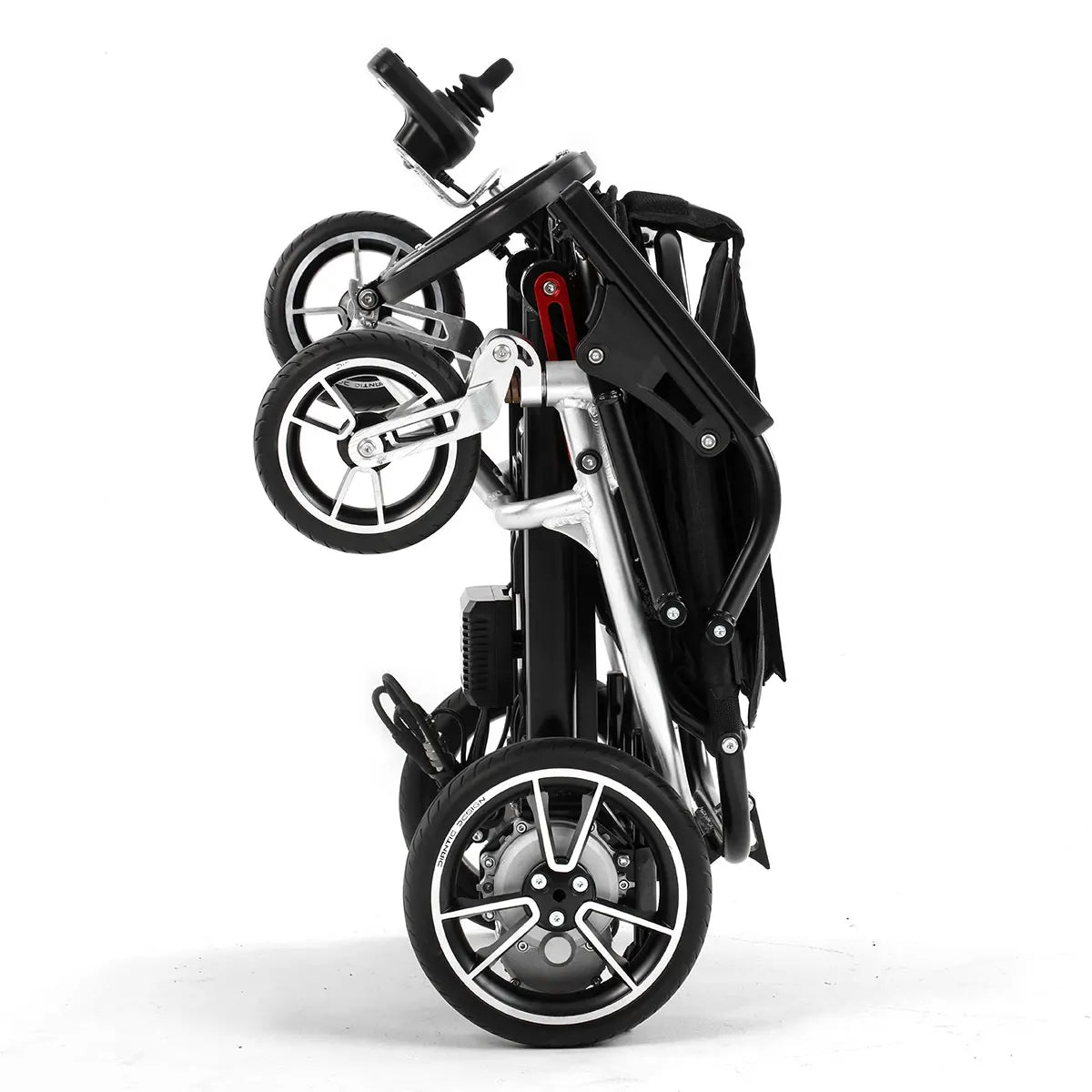 HKM-710355 Portable Aluminium Alloy Electric Wheelchair with Remote Control and Foldable Design, 150W Double Motors, Ideal for Mobility