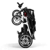 HKM-710355 Portable Aluminium Alloy Electric Wheelchair with Remote Control and Foldable Design, 150W Double Motors, Ideal for Mobility