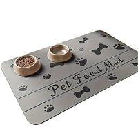 HKM-7103933 Diatom Oil Non-Slip Pet Placemat with Geometric Design - Abstract Pattern in Dog's Paw Colors