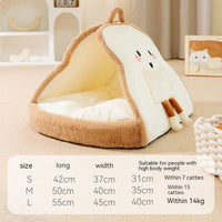 HKM-7104189 Removable and Washable Autumn Winter Tent Dog Bed with Linen-Like Material