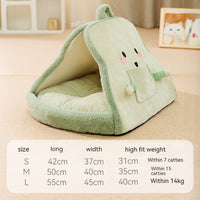 HKM-7104189 Removable and Washable Autumn Winter Tent Dog Bed with Linen-Like Material