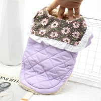 HKM-7104573 Cozy Winter Clothes for Small Dogs - Stylish Teddy Collar in Purple, Pink, Green
