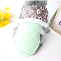 HKM-7104573 Cozy Winter Clothes for Small Dogs - Stylish Teddy Collar in Purple, Pink, Green