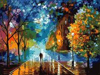 HKM-710483 Frameless Hand-Painted Oil Painting - Beautiful Landscape Art for Modern Living Room Decor, Size 40x50 cm