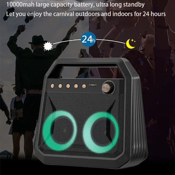 HKM-710483 Portable High-Power Active DJ Speakers with Camping Light for Outdoor Use