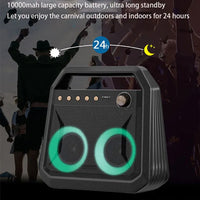 HKM-710483 Portable High-Power Active DJ Speakers with Camping Light for Outdoor Use