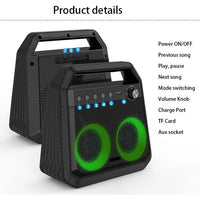 HKM-710483 Portable High-Power Active DJ Speakers with Camping Light for Outdoor Use