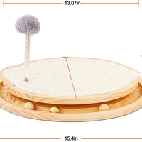 HKM-7106109 Two-in-One Cat Scratching Pad and Turntable with Sisal Material, 40 x 34 x 4.7 CM