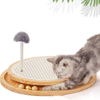 HKM-7106109 Two-in-One Cat Scratching Pad and Turntable with Sisal Material, 40 x 34 x 4.7 CM