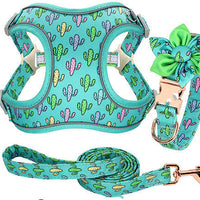 HKM-7106493 Adjustable Dog Traction Harness with Decorative Flowers ¨C S/M/L Size Options