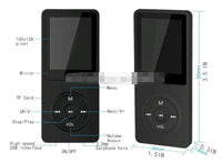 HKM-710675 1.8 Inch MP3 MP4 Lossless Player with TF Card Support and FM Radio Function
