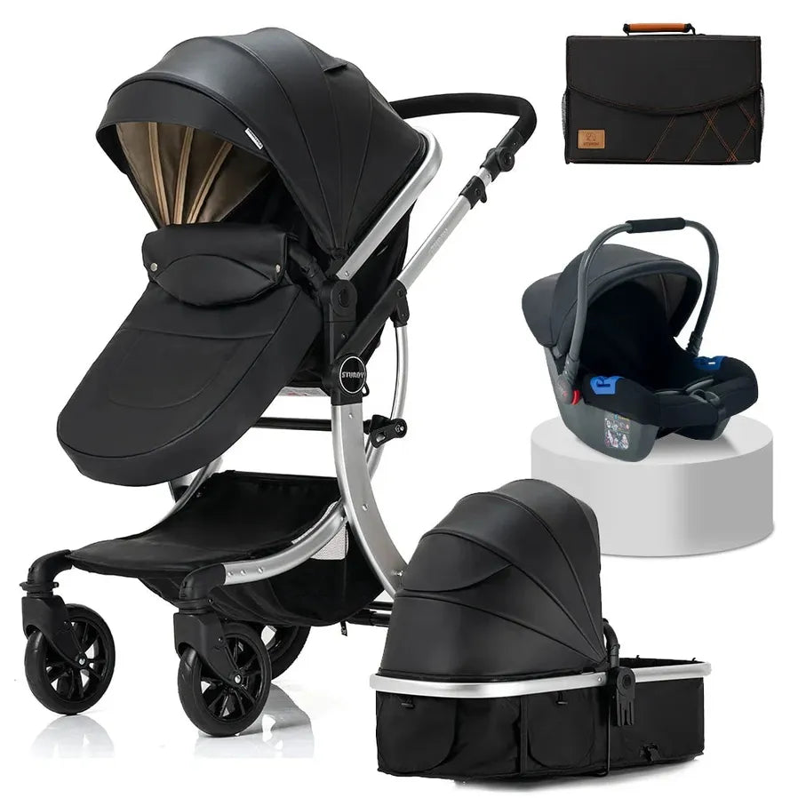 HKM-3710675 360-Degree Rotating 4-in-1 European Luxury Baby Stroller