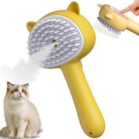 HKM-7107389 4-in-1 Pet Steam Brush with Rubber Bristles, One-Click Hair Release, Ideal for Cats and Dogs