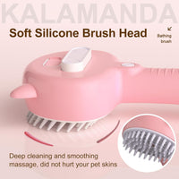 HKM-7107389 4-in-1 Pet Steam Brush with Rubber Bristles, One-Click Hair Release, Ideal for Cats and Dogs