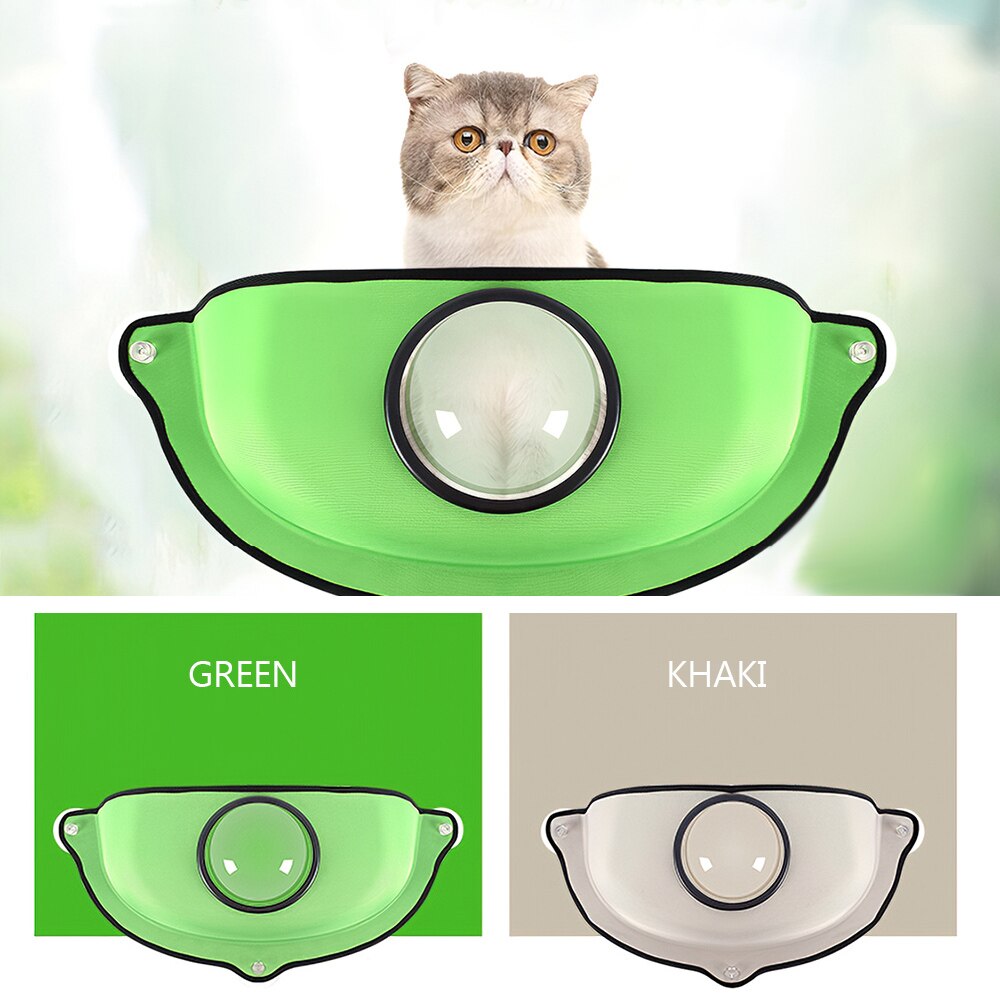 HKM-7107517 Cat Window Sill Hammock with Suction Cups - Elevated Bed for Relaxation and Sunbathing