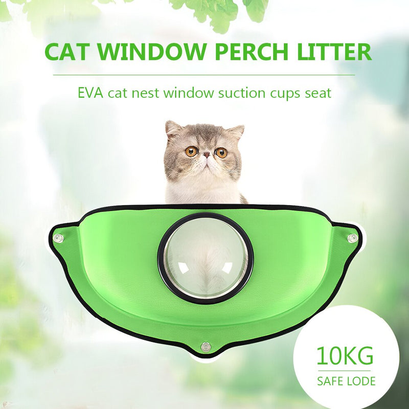 HKM-7107517 Cat Window Sill Hammock with Suction Cups - Elevated Bed for Relaxation and Sunbathing