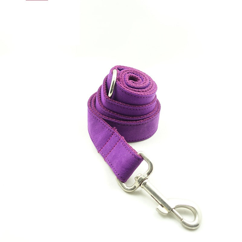 HKM-7107901 Purple Velvet Dog Bow Tie Collar Accessory - Adjustable Sizes XS to XL