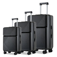 HKM-710867 20 Inch and 24 Inch Wheeled Suitcase Travel Bag Set - 3 Piece Luggage Organiser