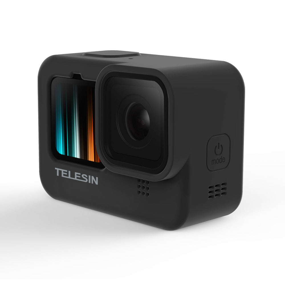 HKM-710867 GoPro Hero 9 Silicone Sleeve with Lens Cover - Anti-Drop Protective Accessory
