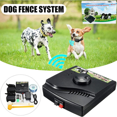HKM-7109181 Wireless Pet Containment System with Rechargeable Collar and Training Flags