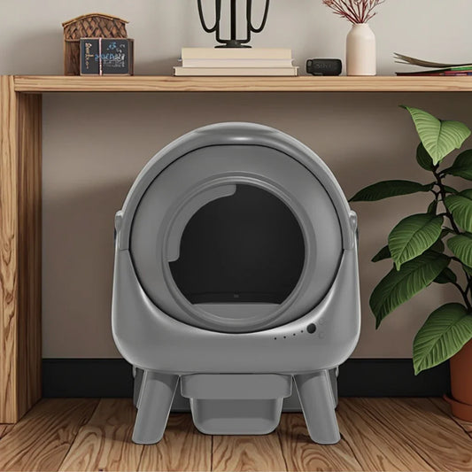 HKM-710931 Large 65L Full-Cover Cat Litter Box with Anti-Splash Design and Odor Control