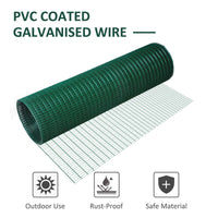 HKM-7109565 PVC Coated Steel Wire Mesh Fencing for Poultry, Gardens, and Small Animals - 98 ft x 35.5 in