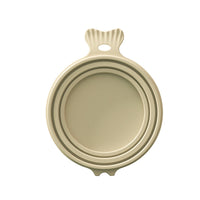 HKM-7109693 Silicone Sealing Lid for Medium Pet Cans - Gray and Dark Green Melamine and Food-Grade Silicone