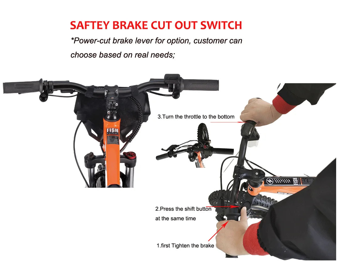 HKM-711059 20-Inch Adjustable Stainless Steel Hydraulic Fork Electric Balance Bike with Lithium Battery