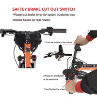 HKM-711059 20-Inch Adjustable Stainless Steel Hydraulic Fork Electric Balance Bike with Lithium Battery