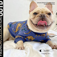 HKM-7110973 Fleece-Lined Leopard Print Coat for Large Dogs - Multiple Sizes Available