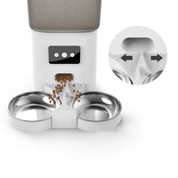 HKM-7111869 Smart Automatic Pet Feeder with WiFi Connectivity ¨C 6-Liter Capacity, Adjustable Dual Tray for Dogs and Cats