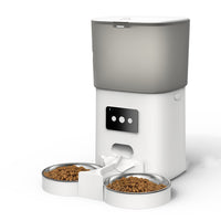 HKM-7111869 Smart Automatic Pet Feeder with WiFi Connectivity ¨C 6-Liter Capacity, Adjustable Dual Tray for Dogs and Cats