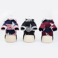HKM-7112253 Pet Casual Cotton Vest with Five-Pointed Star Design in Various Sizes