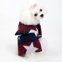 HKM-7112253 Pet Casual Cotton Vest with Five-Pointed Star Design in Various Sizes