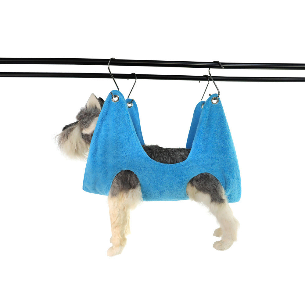 HKM-7113149 Dog Grooming Hammock and Nail Trimming Harness for Small to Large Pets - Versatile Restraint for Bathing and Grooming