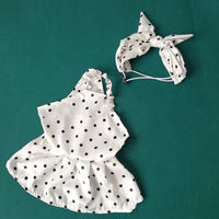 HKM-7113277 Spring and Summer Casual Thin Suspender Dress for Pets with Hairband, Sizes S-5XL