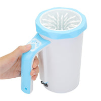 HKM-7113533 Automatic Pet Foot Washing Cup - USB Rechargeable Silicone Cleaner for Dogs - Available in White Blue and White Black