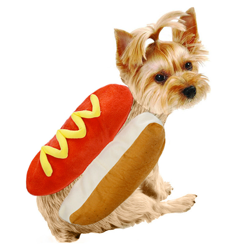 HKM-7114045 Cozy Cotton Pet Hot Dog Costume for Dogs and Cats in Three Sizes