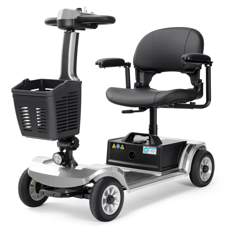 HKM-8580691 Foldable Mobility Scooter 250W Motor 24V 40Ah Battery 21.7 mi Range 3.73 mph Speed 330.7 lb Capacity, Bluetooth