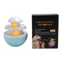 HKM-7116477 Interactive Slow Feed Dog Toy - Pet Food Spilling Tumbler Ball, ABS Material, Various Colors