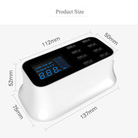 HKM-711699 8-Port USB Smart Fast Charger with LCD Display and Auto Voltage Detection