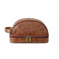 HKM-711699 Large Capacity Waterproof Retro Handheld Makeup Bag with Zipper Closure