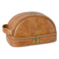 HKM-711699 Large Capacity Waterproof Retro Handheld Makeup Bag with Zipper Closure