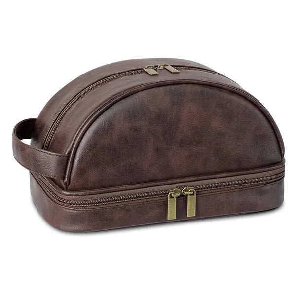 HKM-711699 Large Capacity Waterproof Retro Handheld Makeup Bag with Zipper Closure