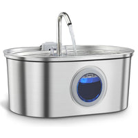 HKM-7117501 Stainless Steel Pet Water Dispenser with Filters for Cats