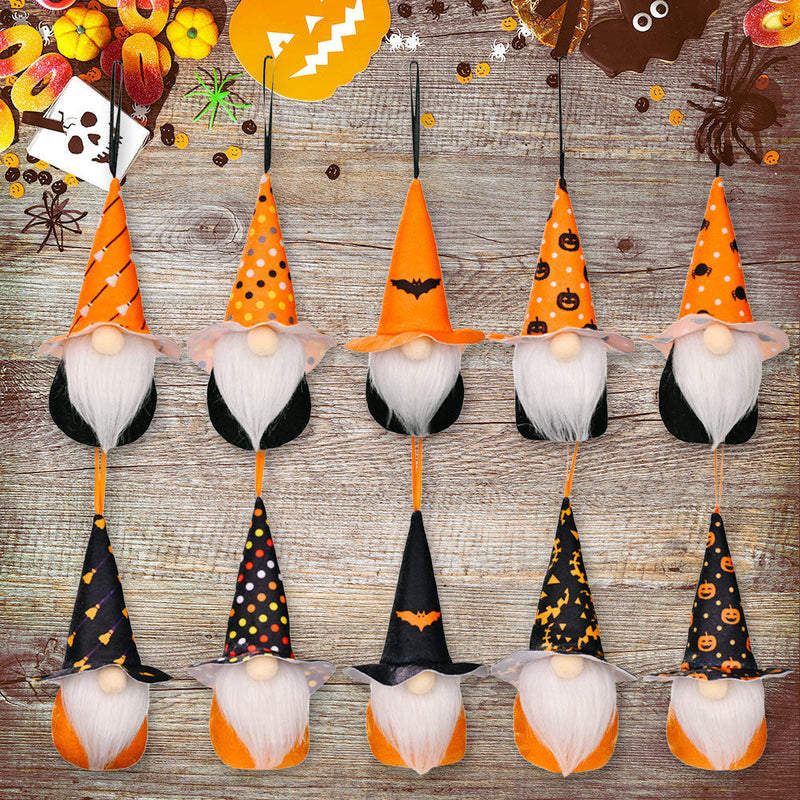 HKM-711763 Halloween Decorative Small Faceless Doll Pendant - Rudolf Design